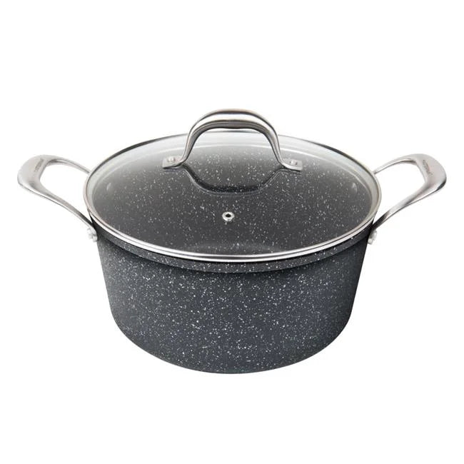 5 qt. Non-Stick Cast Aluminum Stock Pot with Glass Lid U620