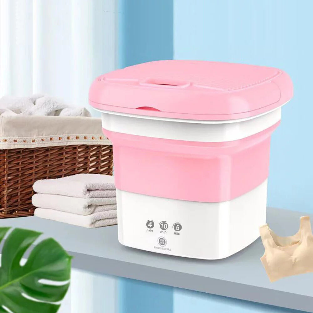 Mini Portable Folding Washing Machine with Dryer Bucket P657