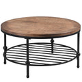 Brown Round Solid Wood Coffee Table X289160