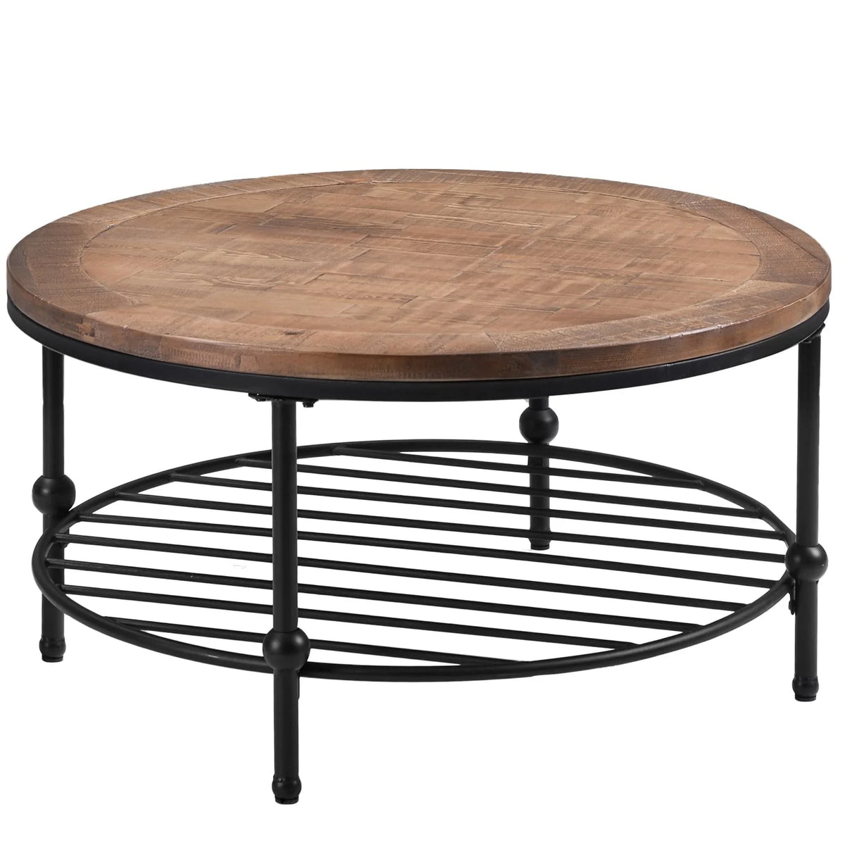 Brown Round Solid Wood Coffee Table X289160