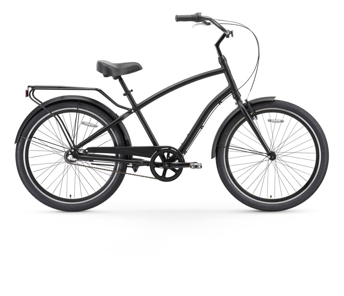 26x22 3 Speed Steel Sport Hybrid Cruiser Bicycle Q972