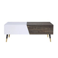 White High Gloss Rustic Oak Coffee Table Q720340