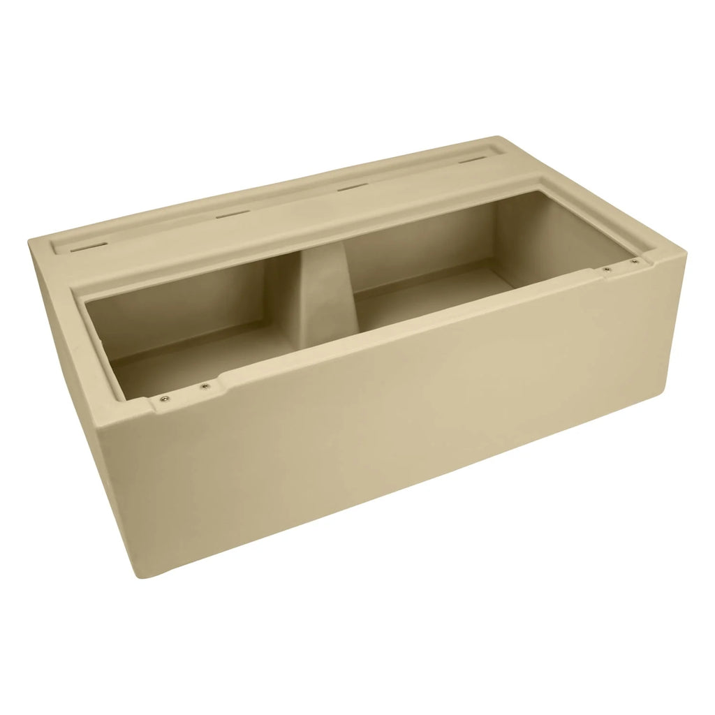 White Pontoon Bench Seat Base F72705