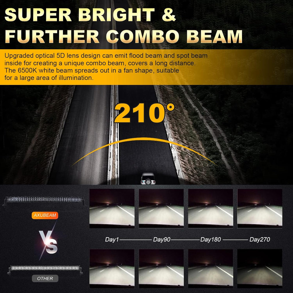 42” 240W LED Work Light Spot Flood Combo Beam with Wiring Harness Q922