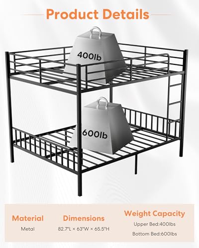 Full Size Black Metal Loft Bed with Desk and Storage Stairs Y2701