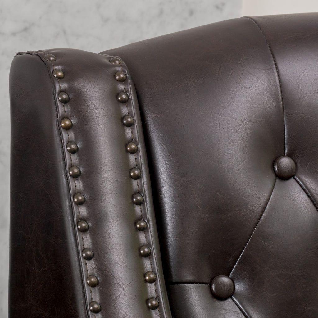 Brown Bonded Leather Club Chair R948