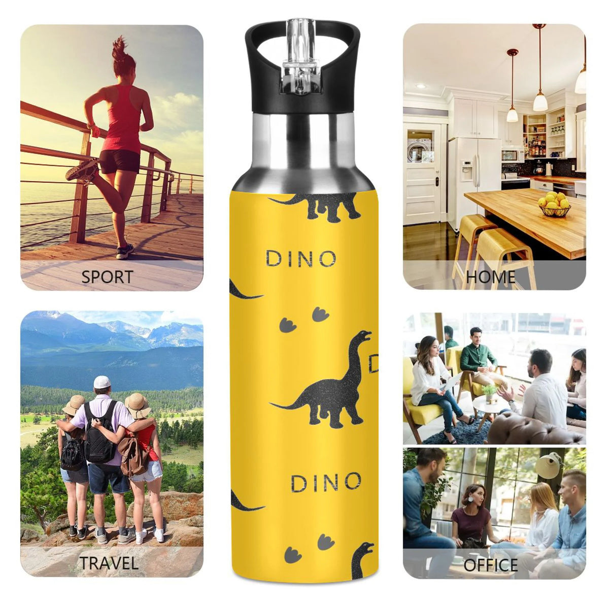 Stainless Steel Insulated Water Bottle with Straw Lid O84583