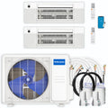 30,000 BTU 2 Zone Ceiling Cassette Ductless Air Conditioner and Heat Pump H6428