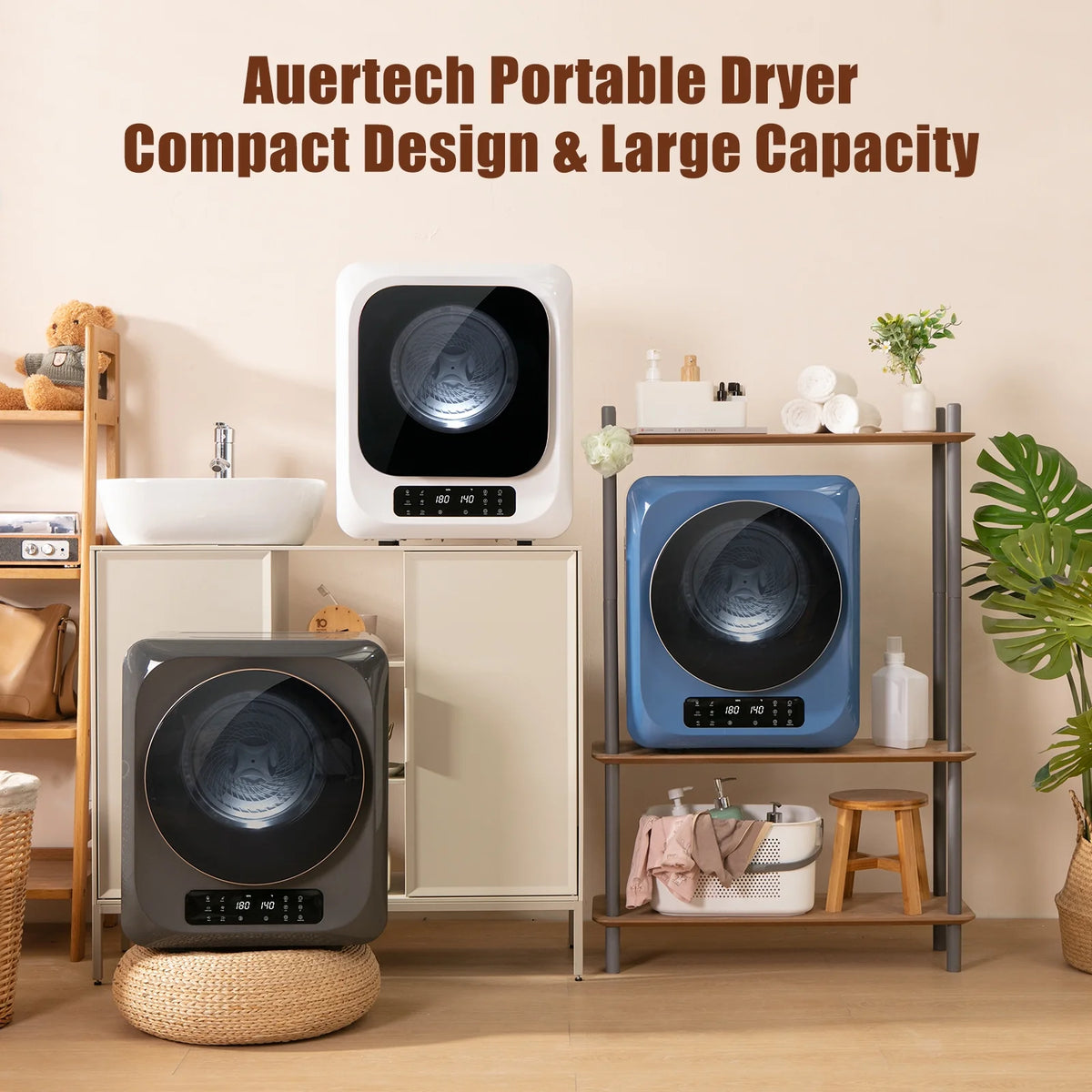 850W 1.6 Cu.ft. Electric Portable Dryer U185679
