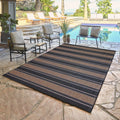 Modern Striped 8x10 Outdoor Area Rug B166