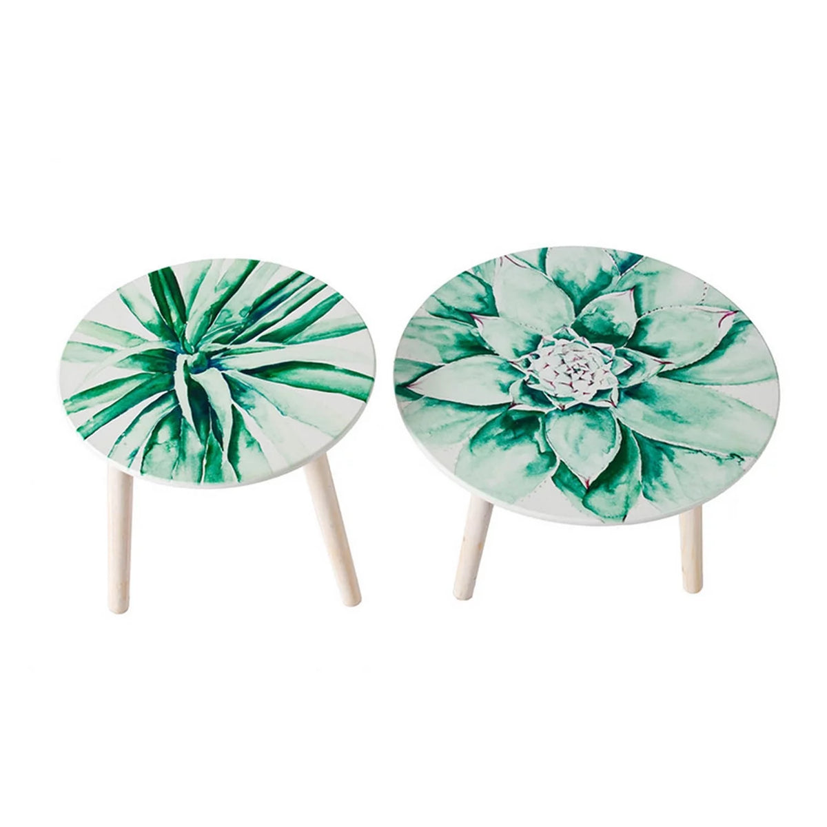 20 Inch Wood Side Tables Set of 2 U4303