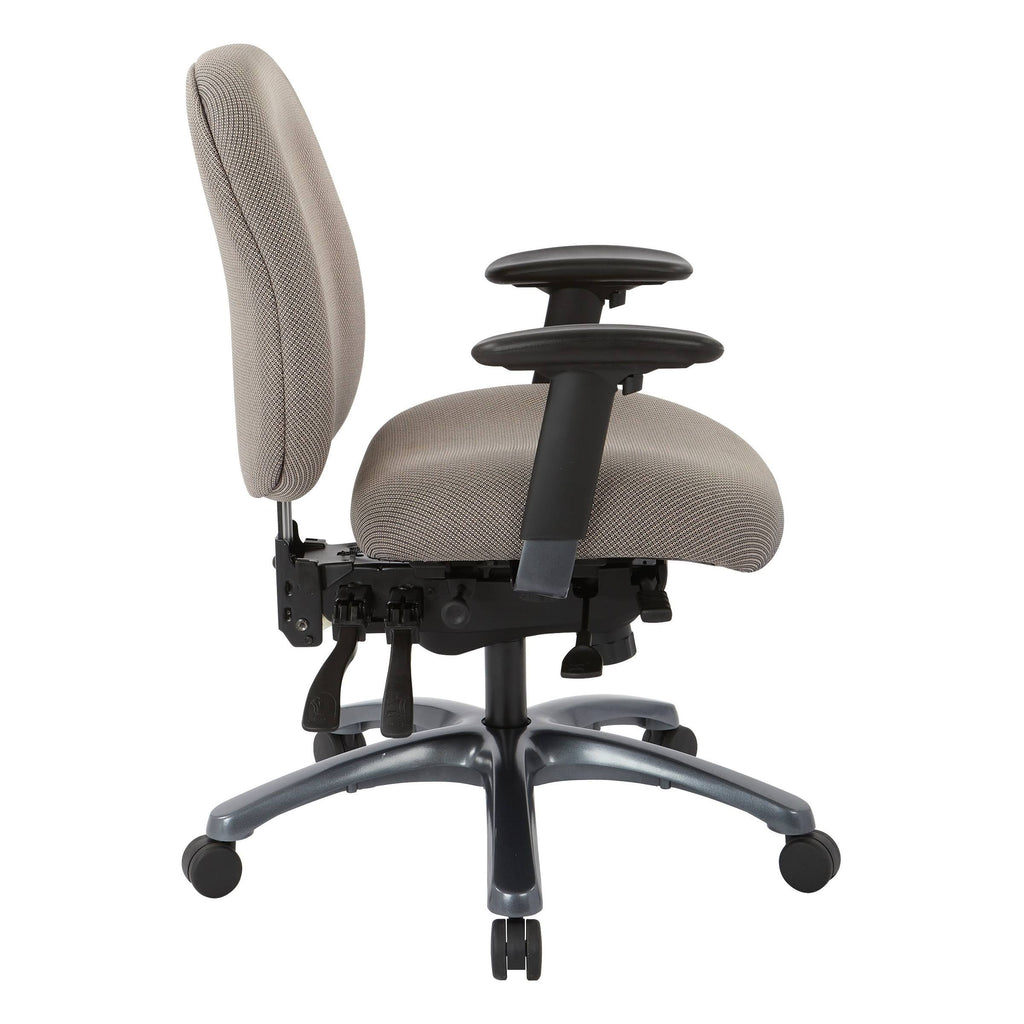 Jet Mid-Office Chair with Seat Slider and Titanium Finish Base M403351