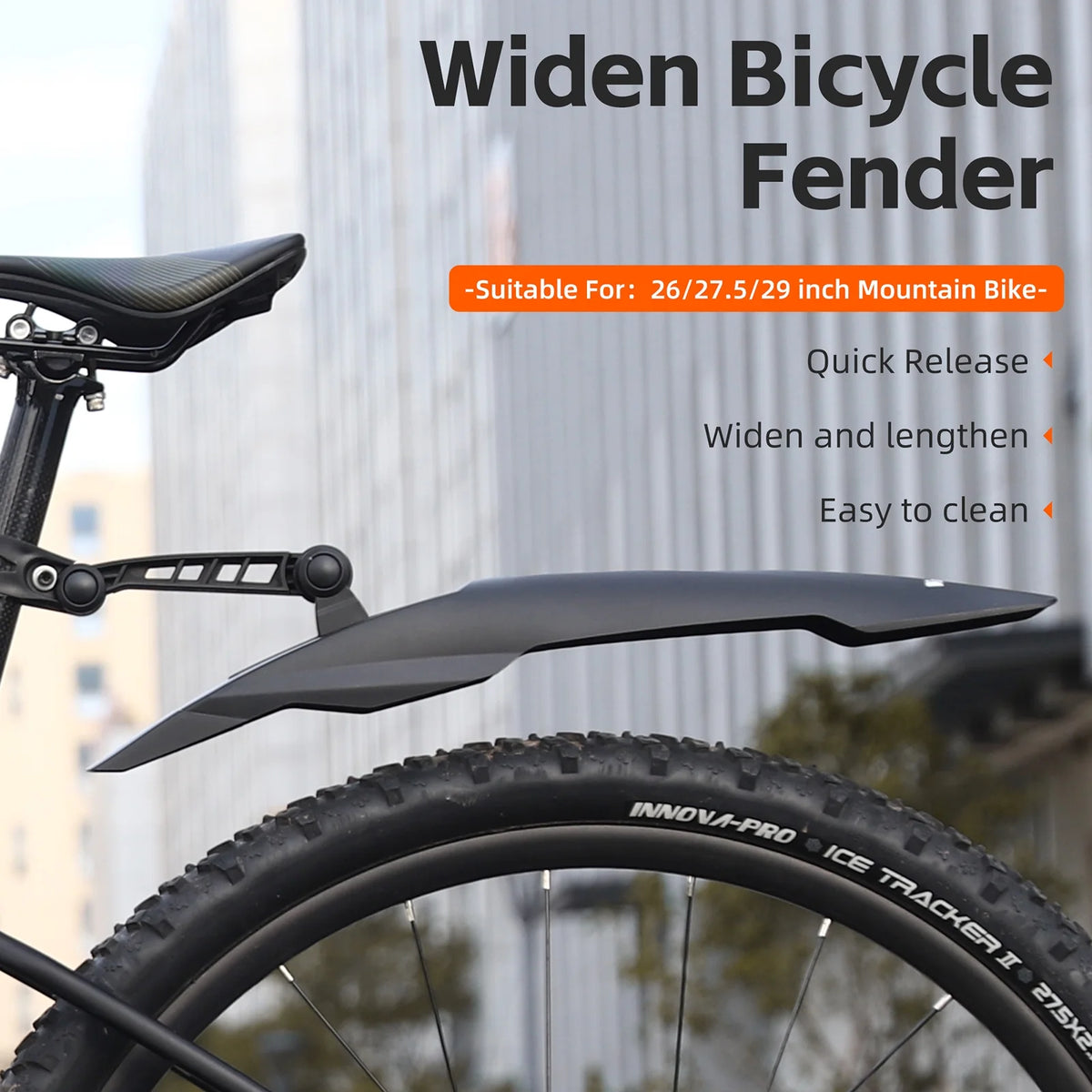 Adjustable Universal Bike Mudguards for 26-29in Bicycles, Front and Rear R824007