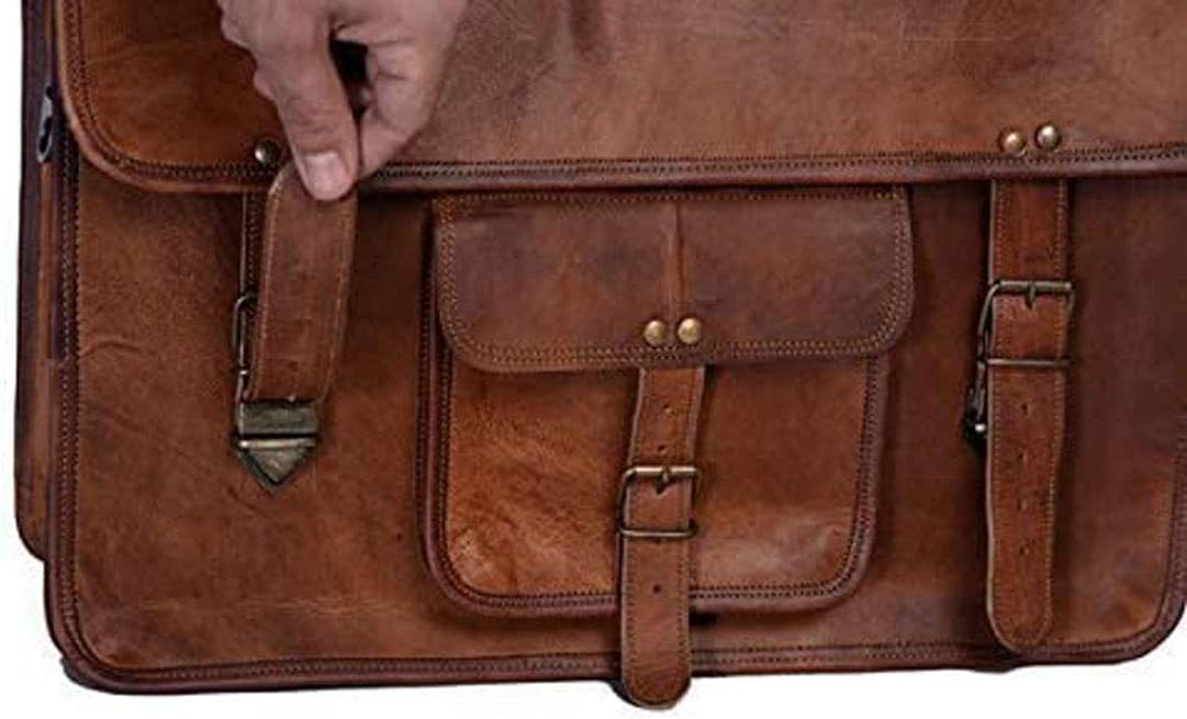 18 INCH Leather Laptop Messenger Bag H897