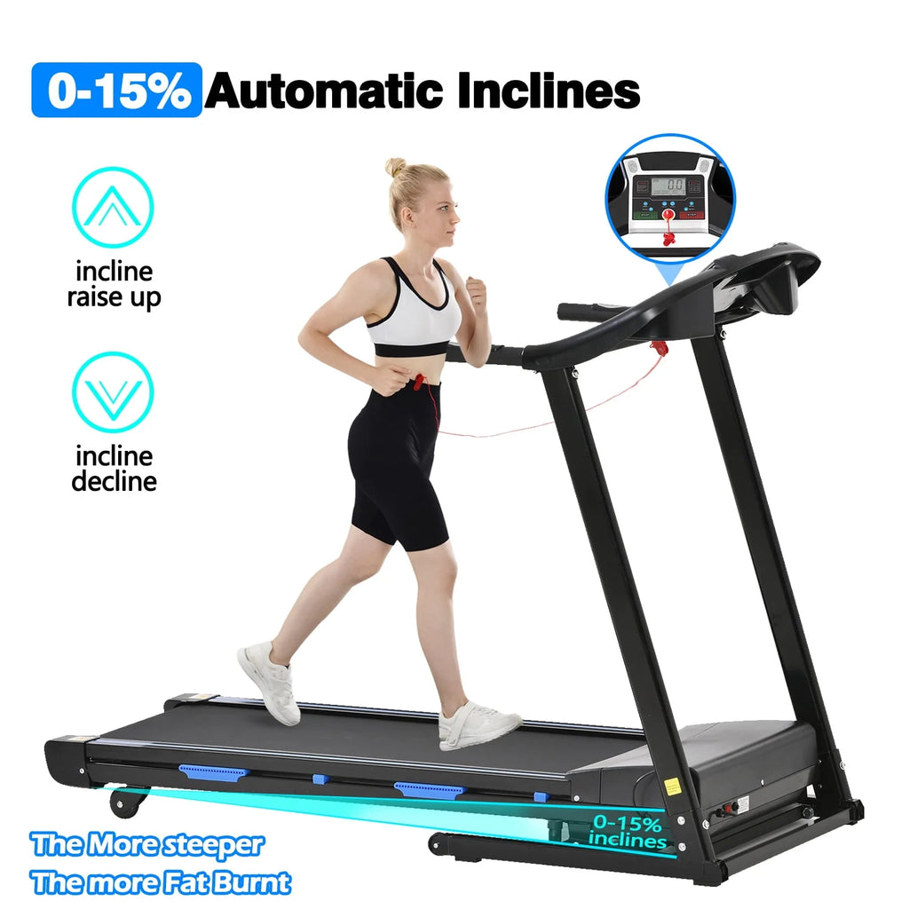 3.5HP Foldable Electric Treadmill with Incline G60931