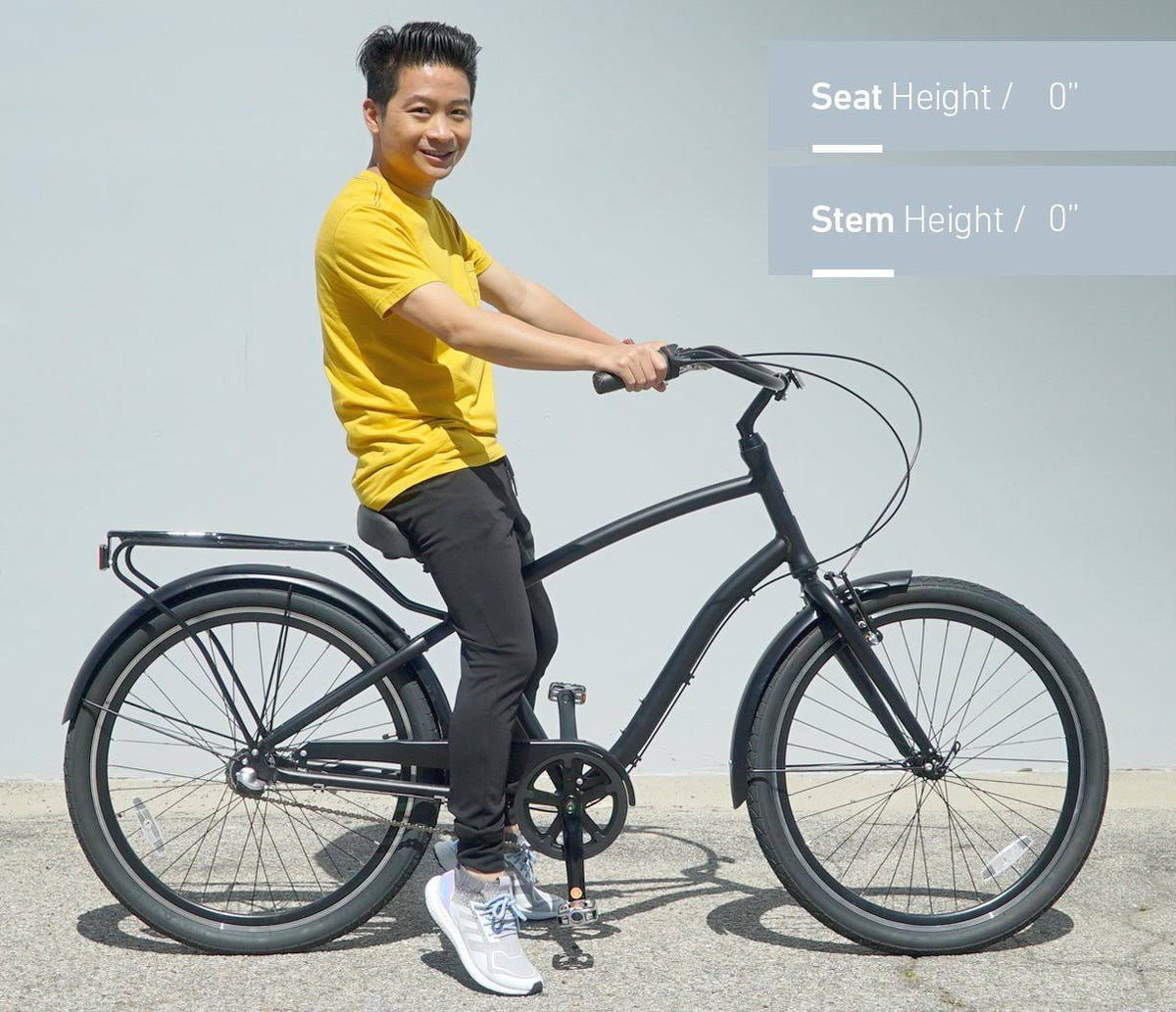 26x22 3 Speed Steel Sport Hybrid Cruiser Bicycle Q972