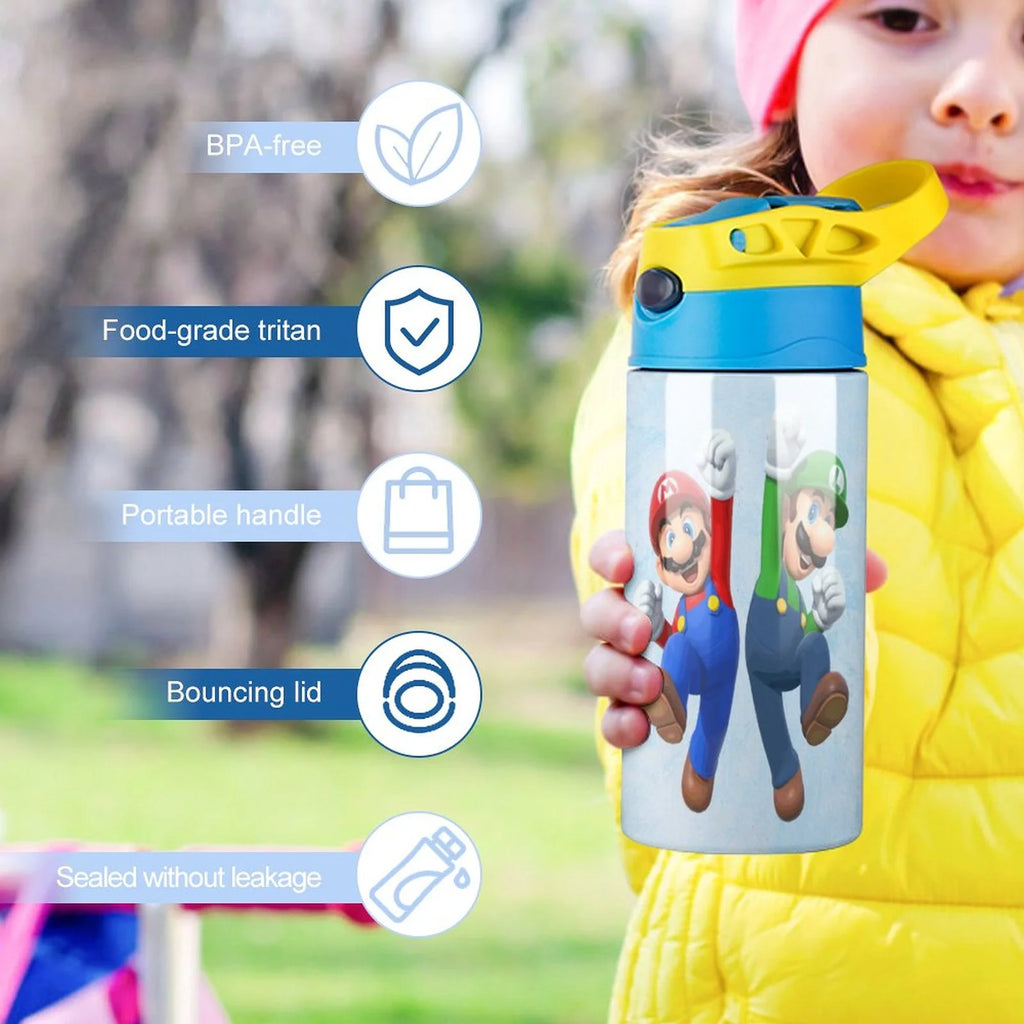 Insulated Stainless Steel Water Bottle with Straw W355