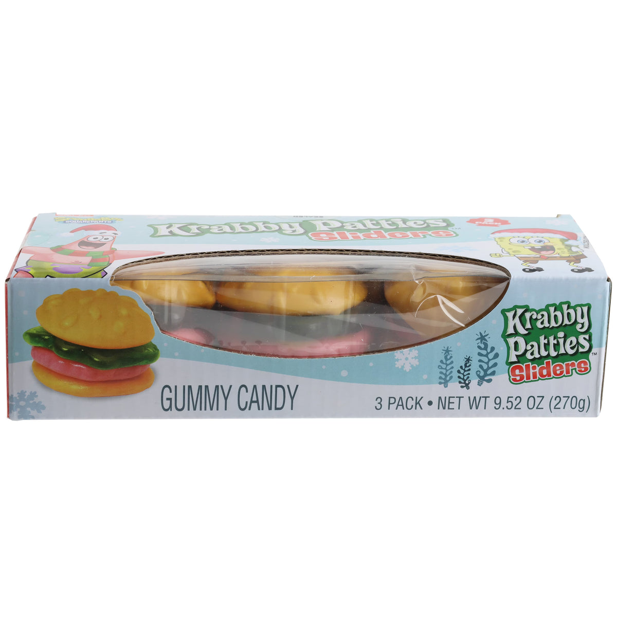3 Pack SpongeBob SquarePants Gummy Krabby Patty Sliders M871748