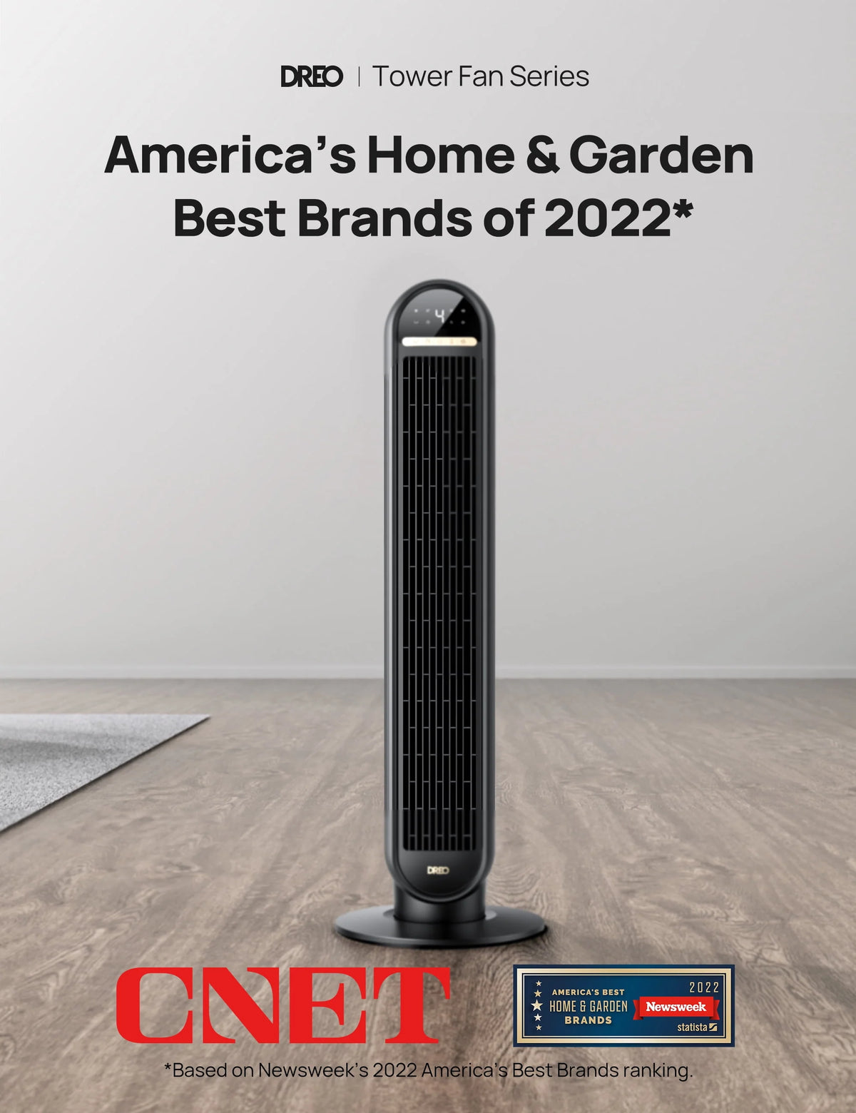 36 Standing Floor Fan with Remote, 90° Oscillating, 4 Speeds, 4 Modes S252