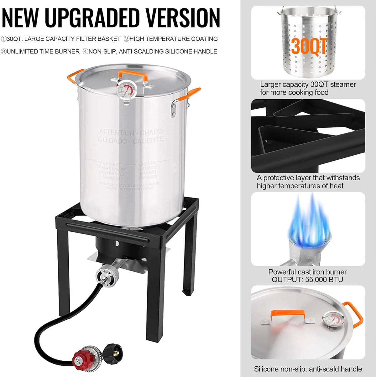 10 Quart Aluminum Propane Outdoor Fish Fryer Set W88206