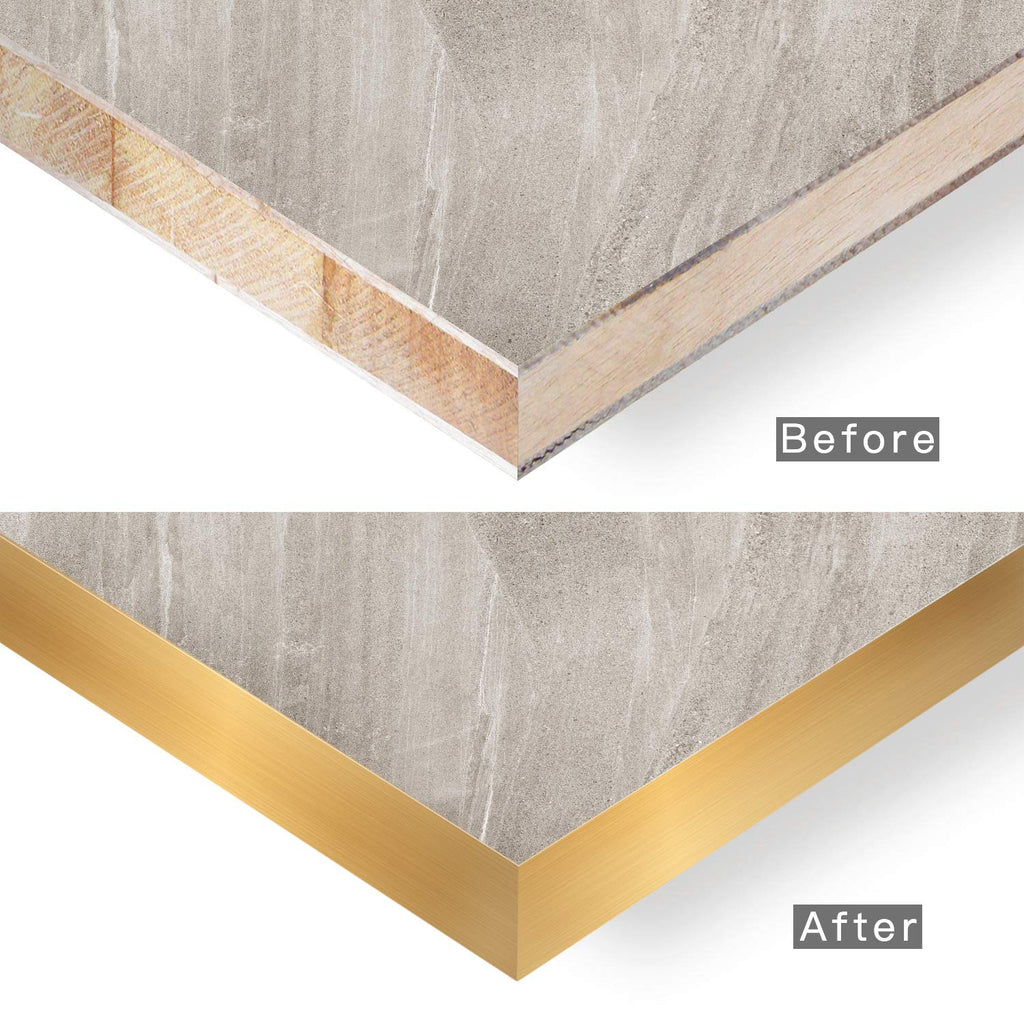 Gold Edge Brushed Aluminum Edge Banding Trim Pack of 2 Z615114