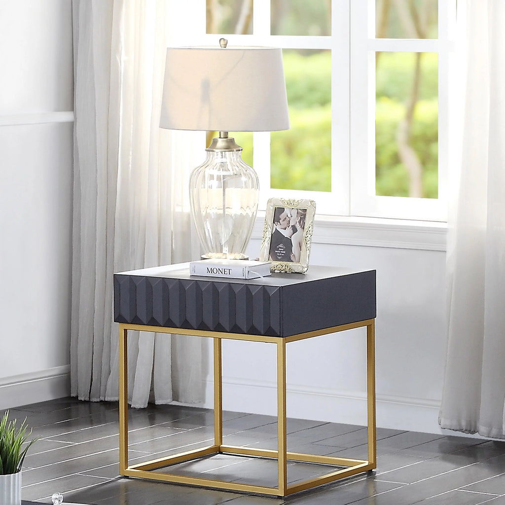 Antique Blue 1-Drawer Accent Table G2577