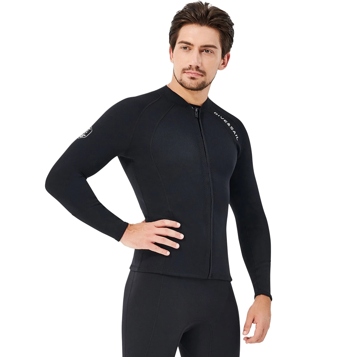 2mm Neoprene Front Zipper Wetsuits Jacket Long Sleeves M2087