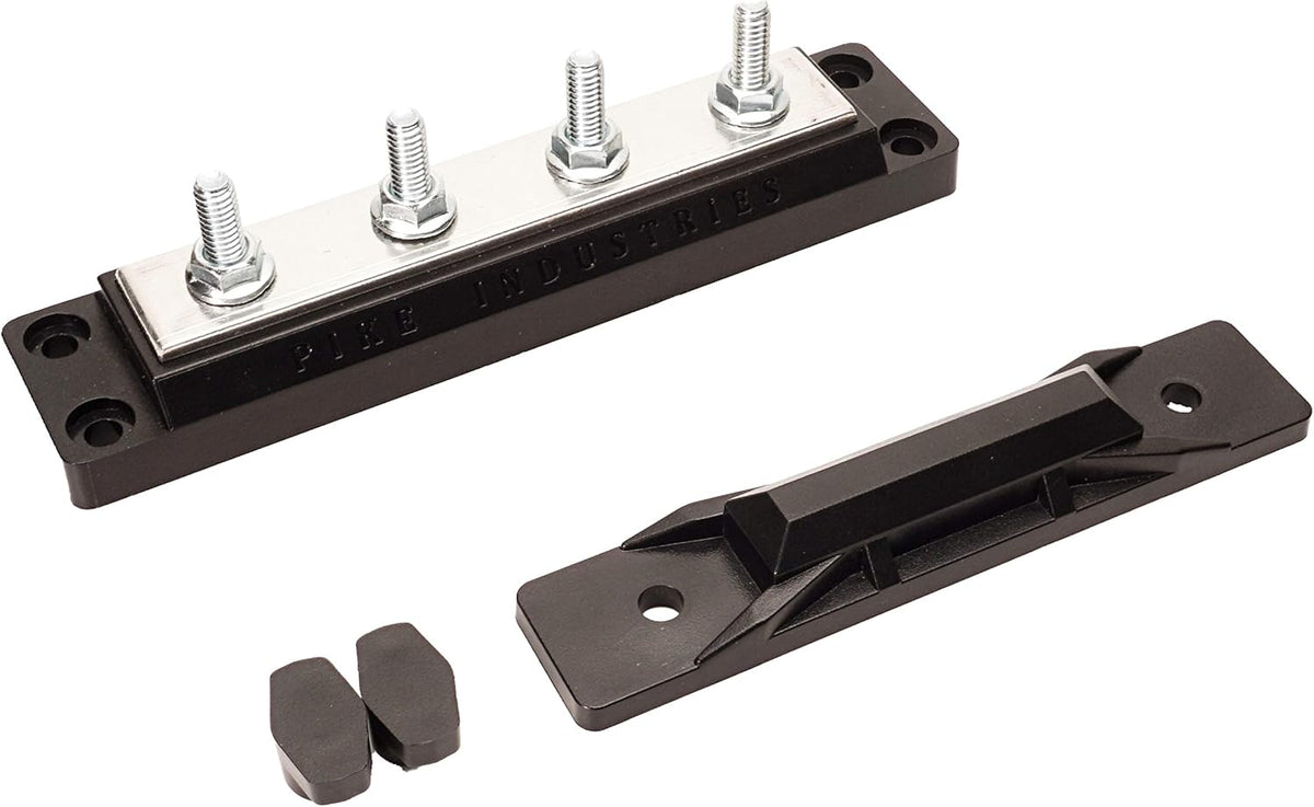 400 Amp Solid Copper Busbar 4 Stud Terminal Block Pack of 2 J60284