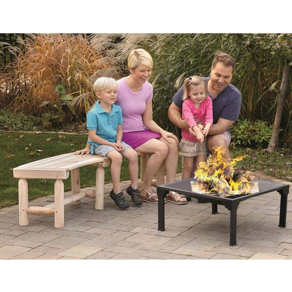 Log Fire Pit Bench D921