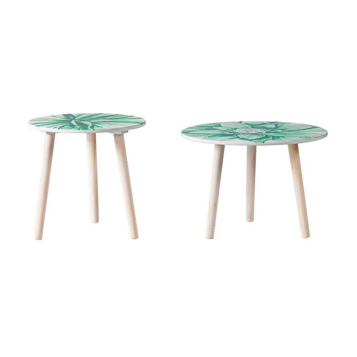 20 Inch Wood Side Tables Set of 2 U4303