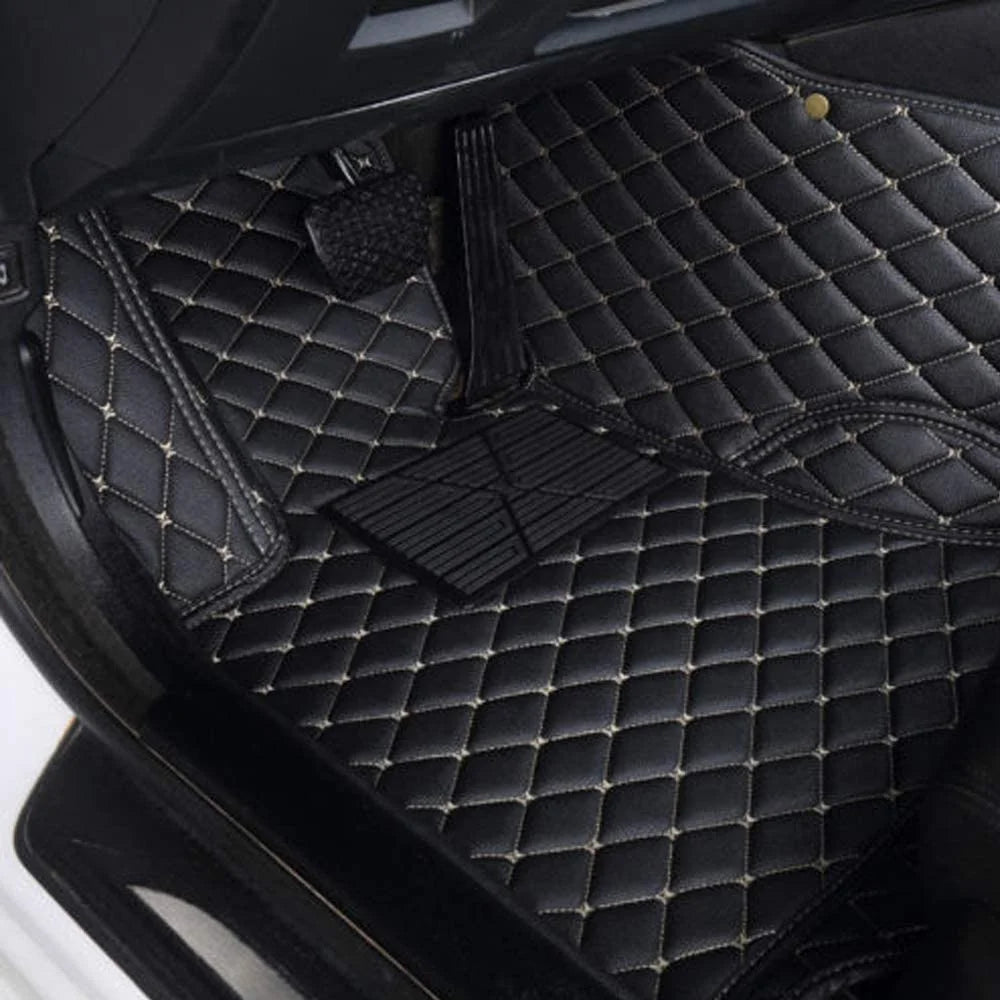 Waterproof Car Floor Mats (Black Beige) N2749