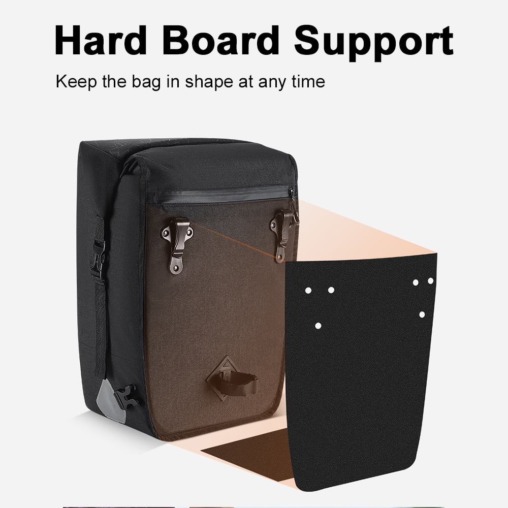 Waterproof Cycling Bike Trunk Bag with Shoulder Straps, 2-in-1 Rear Rack Bag 17L-29L Z307974