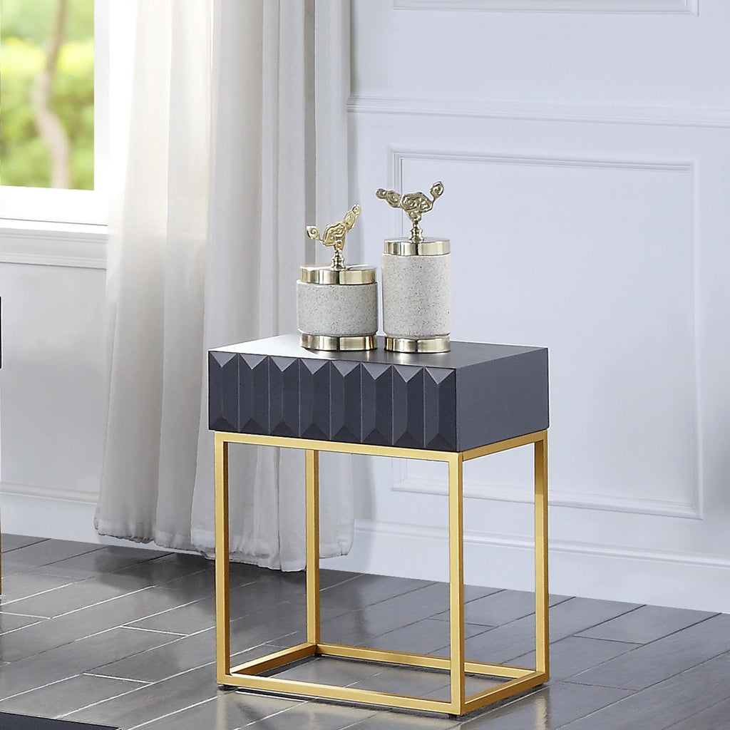 Antique Blue 1-Drawer Accent Table G2577