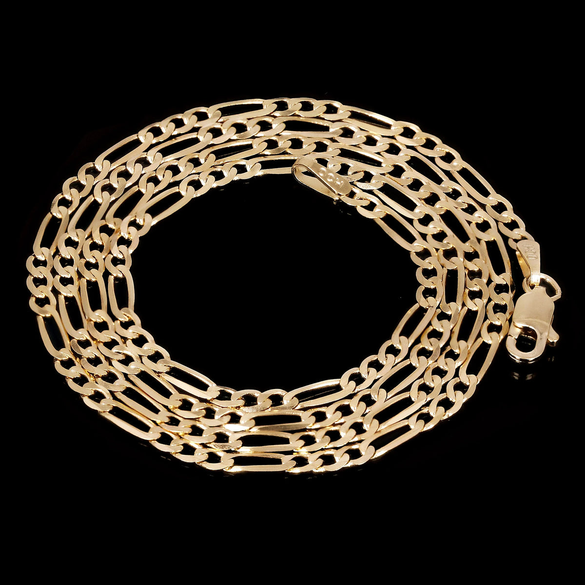 14k Yellow Gold Figaro Chain Necklace 20" 3mm 7 grams G888025