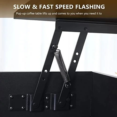LED Lift Top Coffee Table with Charging Station I87231