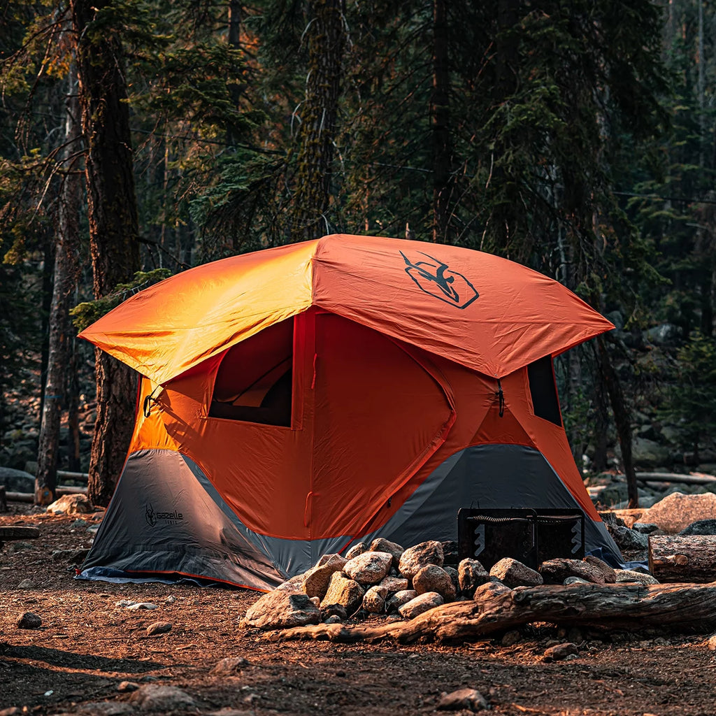 Portable Hub Tent, 4-Person, Sunset Orange H2504