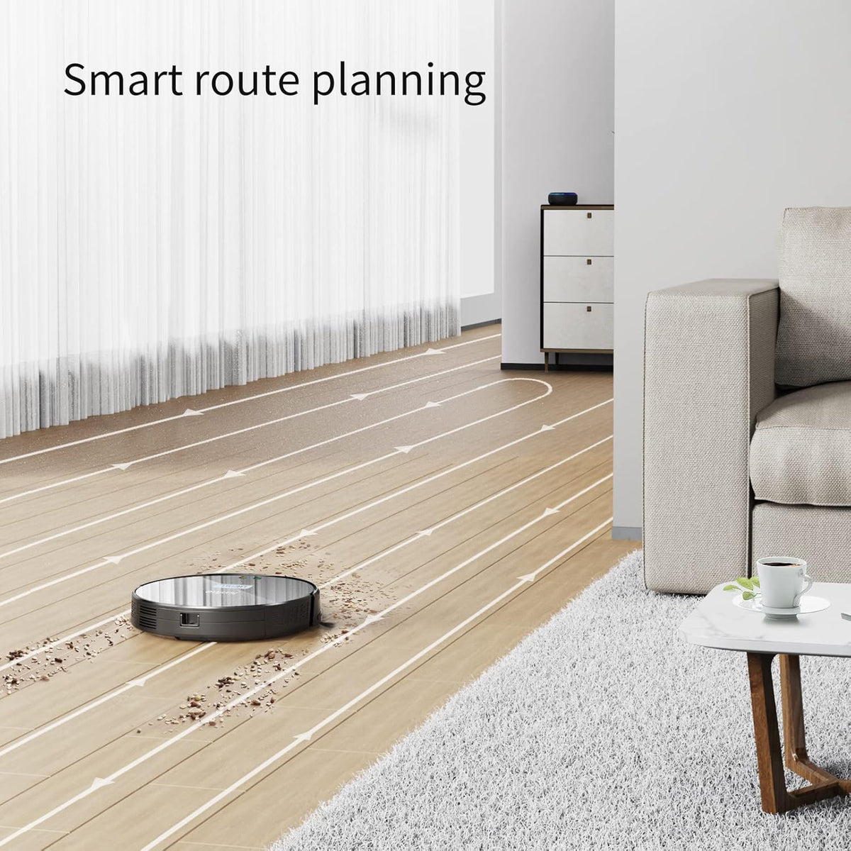 2-in-1 Robot Vacuum and Mop Combo, 2000Pa, 100mins Runtime Q36986