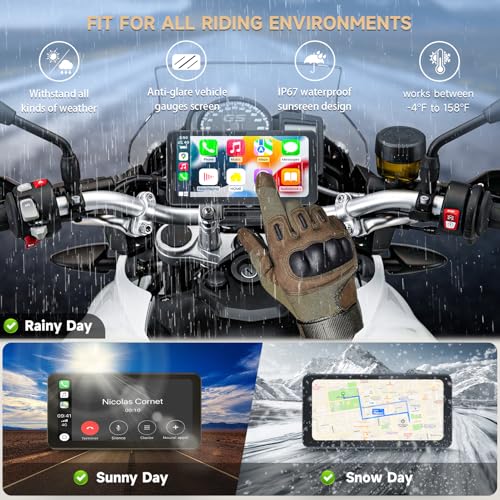 6.25" Motorcycle CarPlay & Android Auto Screen E54992