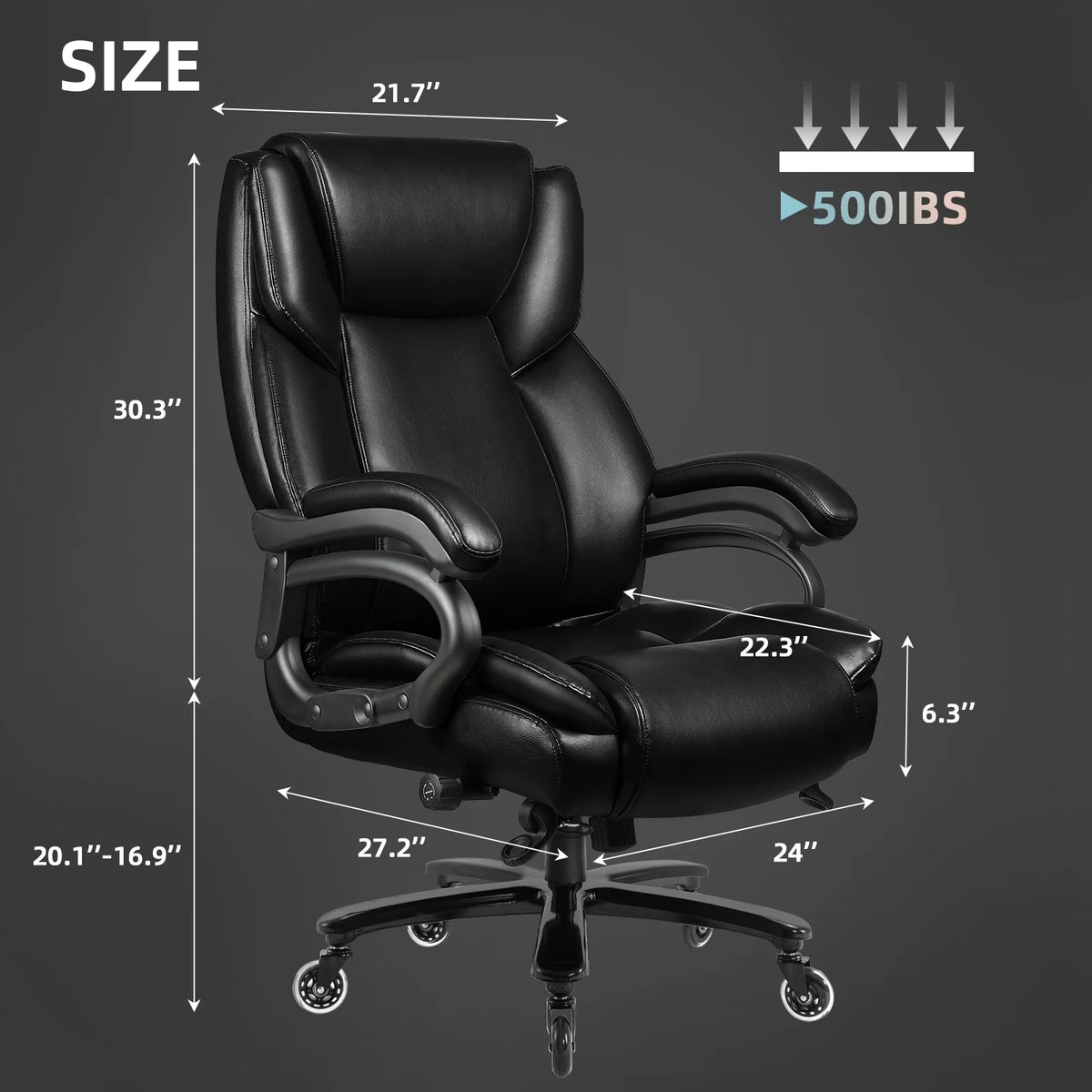 Heavy Duty Big and Tall Office Chair 500lbs G12792