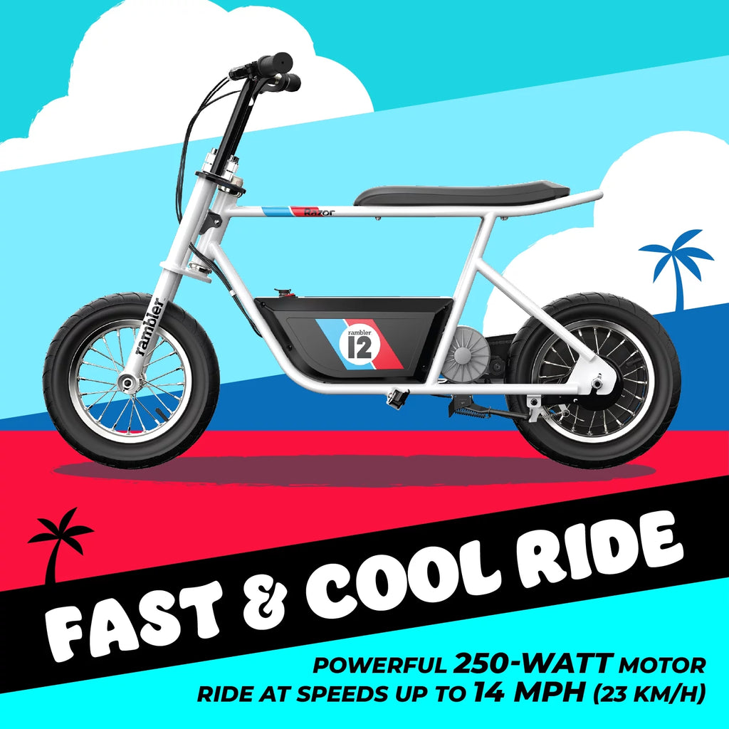 White 12" Air-Filled Tires Seated Electric Scooter P184855
