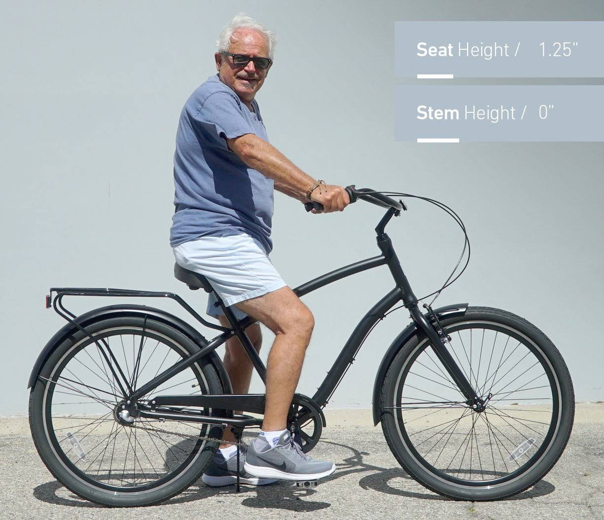 26x22 3 Speed Steel Sport Hybrid Cruiser Bicycle Q972