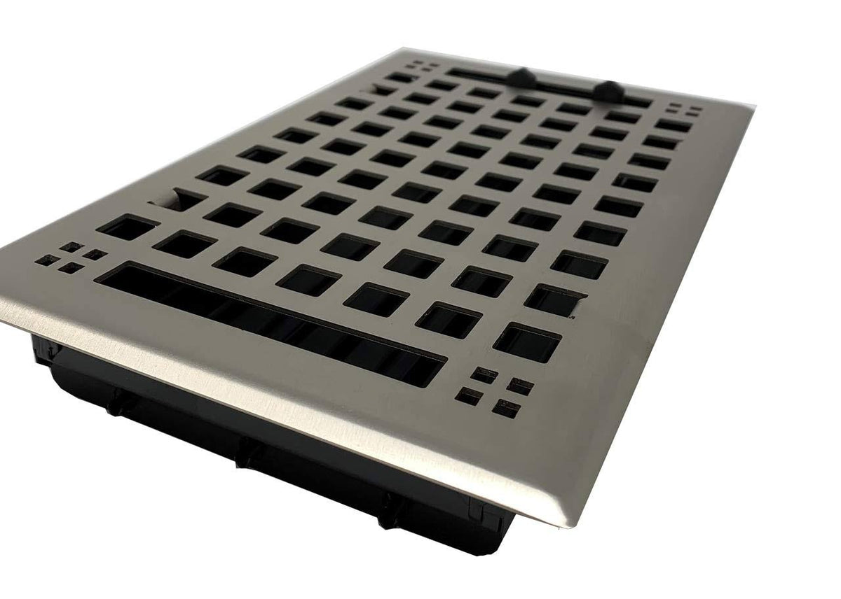 Brushed Nickel Steel Vent Covers, 6 x 12 Q5535