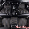 Waterproof Car Floor Mats (Black Beige) N2749