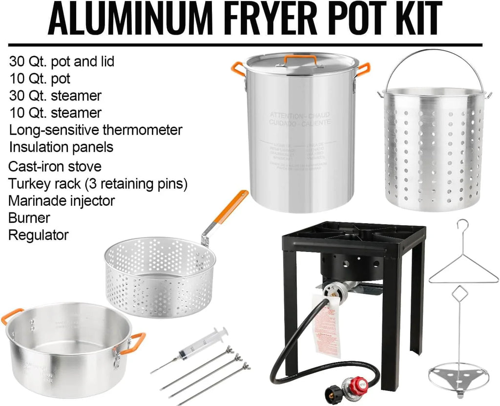 10 Quart Aluminum Propane Outdoor Fish Fryer Set W88206