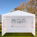 Waterproof Patio Gazebo with 3 Removable Sidewalls H831704